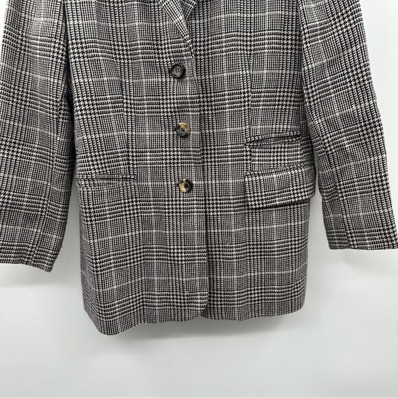 Escada Sport Plaid Blazer Jacket Women's Size 40 Gray Checkered Career - Picture 3 of 9